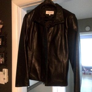 Leather coat